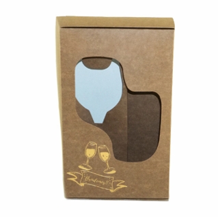 Caja de cartulina para copa+vino impresa