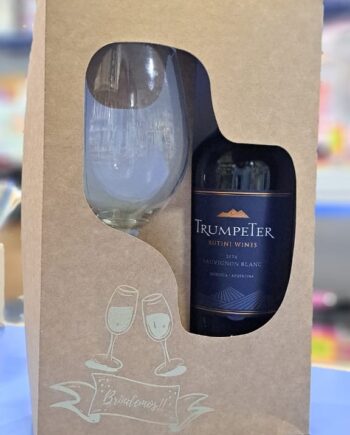 Caja de cartulina para copa+vino impresa