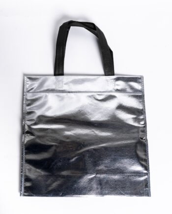 Bolsas de tela metalizada 30x30 con asas