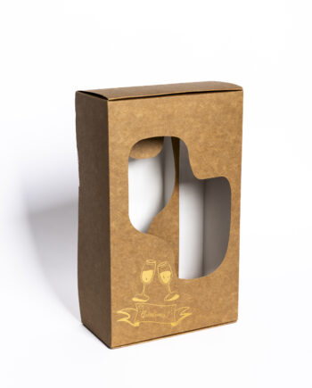 Caja de cartulina para copa+vino impresa