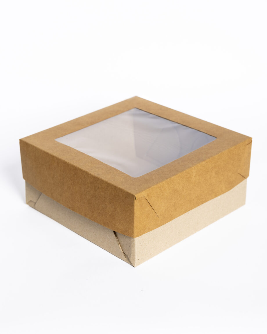 Caja para desayuno c/visor 20x20x10