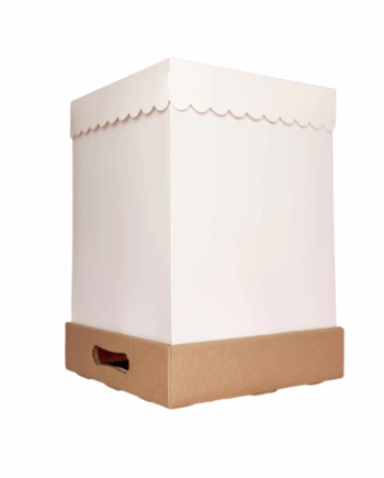 Dripcake cartulina blanca 25x25x35