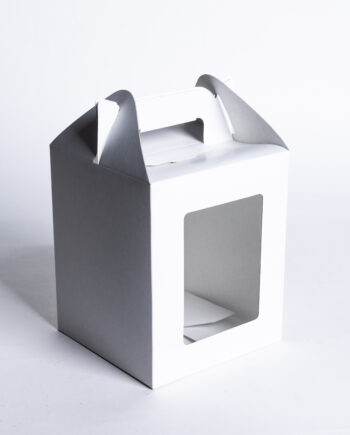 Caja para pan dulce blanca c/visor