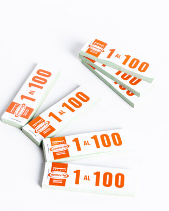 Talonario del 1-100 y 1-100
