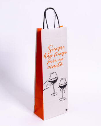 Bolsa para vino c/manija 14x8x40cm