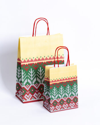 Bolsa navideña c/manija Sweaty 14x8x20cm