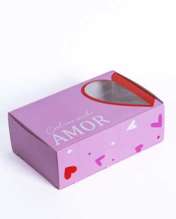 Caja multiuso medio corazón c/visor