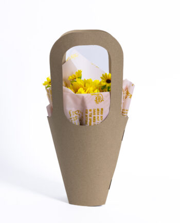 Porta flores kraft