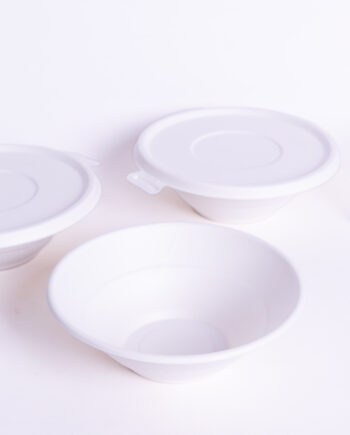 Plato hondo bagazo con tapa x20unid