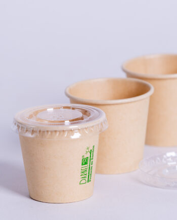 Copa souffle de bamboo con tapa 1 onza