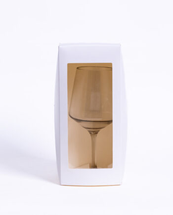 Caja para copa blanca con visor