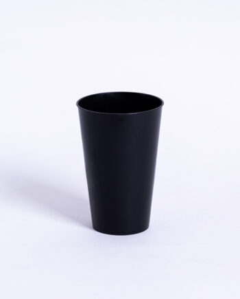 Vaso cónico 500cc pp negro x50unid