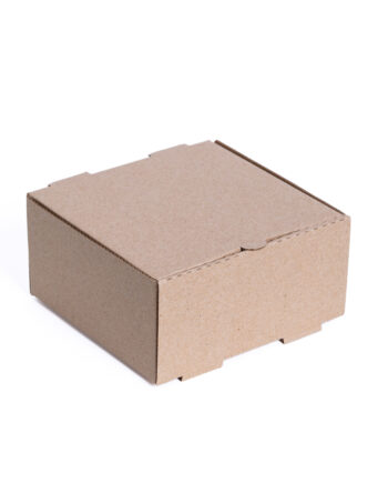 Caja para tarta 16x16x8cm kraft x10unid