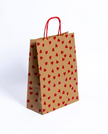 Bolsa corazón 22x10x30cm x10unid