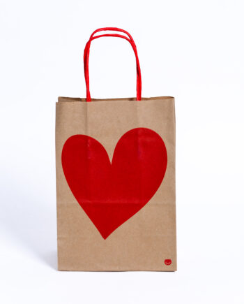 Bolsa corazón 14x8x20cm x10unid