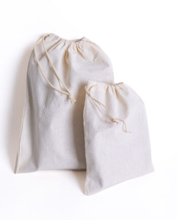 Bolsas de lienzo 15x20cm c/ahorque x10unid