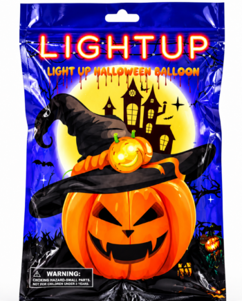 Globos calabaza con luz x5unid