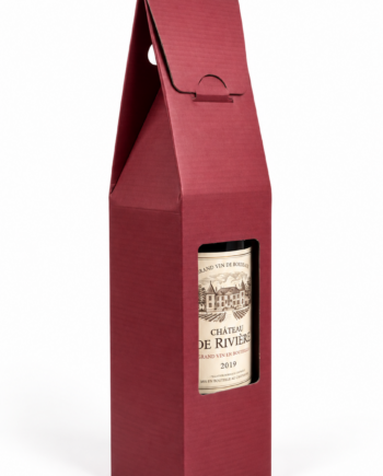 Estuche para 1 botella bordó x10/x100unid