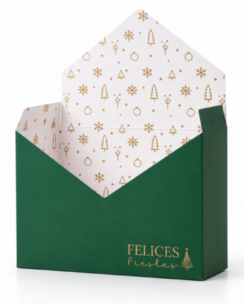 Caja sobre navidad verde x10/x100unid